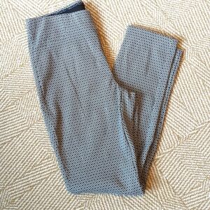 Chicos So Slimming Stretch Pull On Trousers Leggings Black White Print 00 XS/2